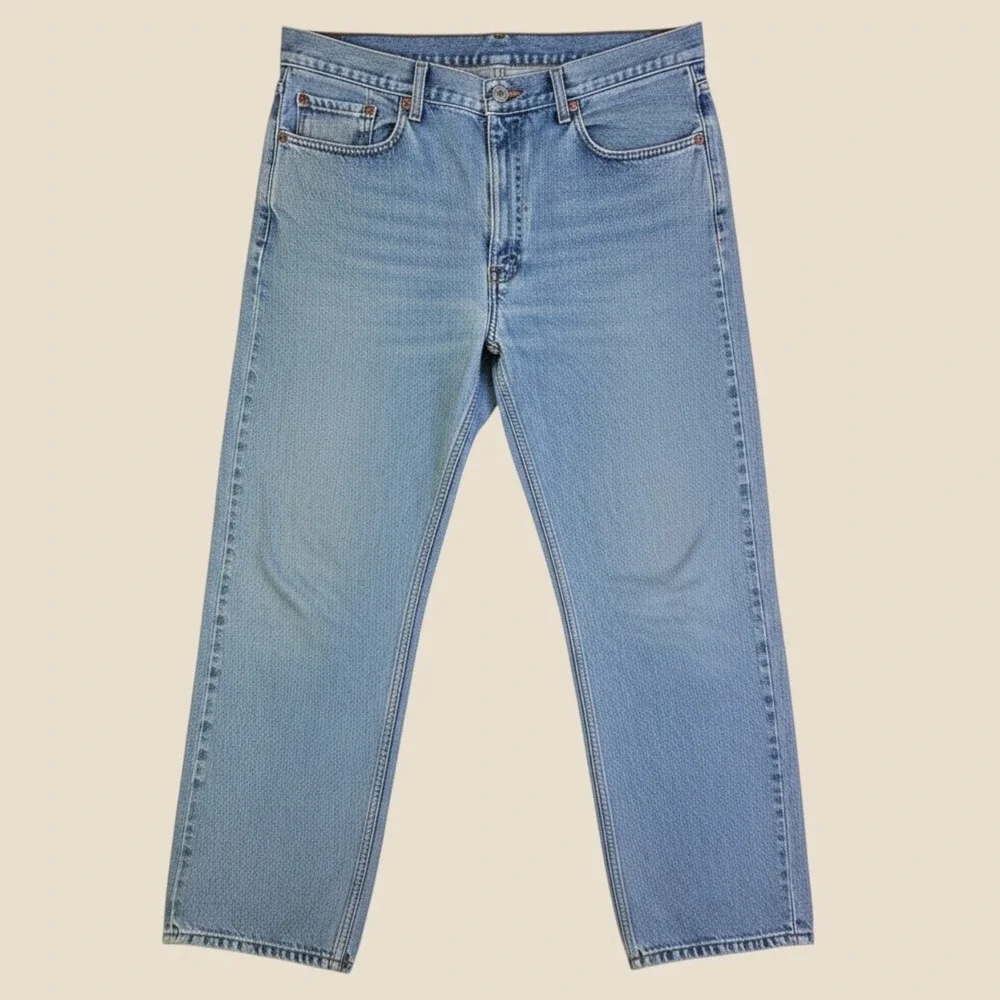 Levis 550 Relaxed Fit Jeans Mens 40x30 Light Wash Blue Tapered Denim 00550-4891